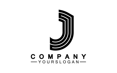 J lettre initiale logo vecteur v55