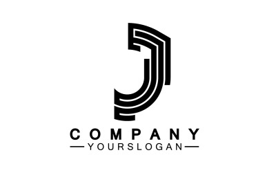 J початкова літера логотип вектор v52