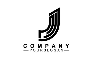 J 首字母标志矢量 v36