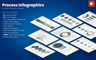 Modèles PowerPoint d&amp;#39;infographie de processus