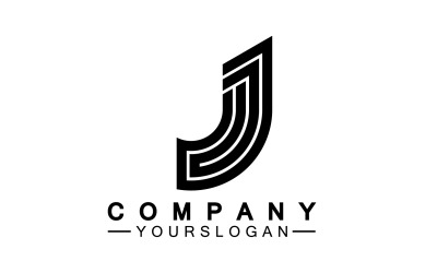 Вектор логотипа J начальной буквы v35