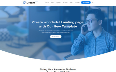 DreamHub Potansiyel Müşteri Yaratma WordPress Teması