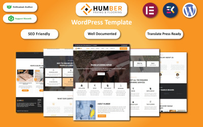 Humber - WordPress-sjabloon voor bestrating, constructie en vloeren