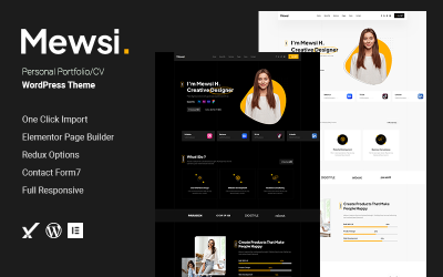 Mewsi — motyw WordPress do osobistego portfolio/CV