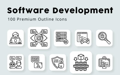 Software Development Outline Icons