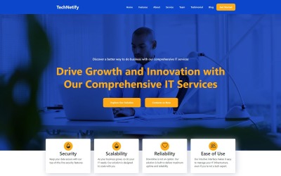 TechNetify | Plantilla de página de destino responsiva con Bootstrap