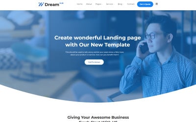 Tema WordPress de geração de leads do DreamHub