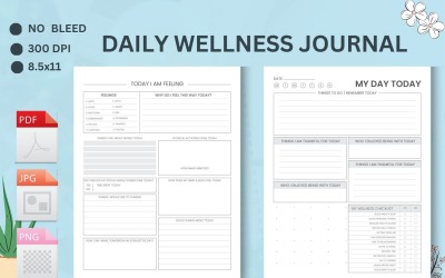 Personalized Wellness Journal, Health &amp;amp; Wellbeing Diary, Habit