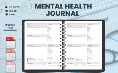 Planificateur de santé mentale – Meilleur cadeau de soins personnels pour les femmes, journal et planificateur de santé mentale
