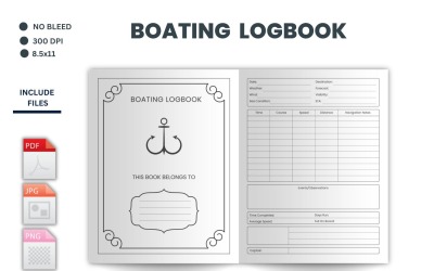 Båtloggbok, Båtloggbok, Båtpresent, Båtlogg, Kaptenslogg, Motorbåt, Segeljournal