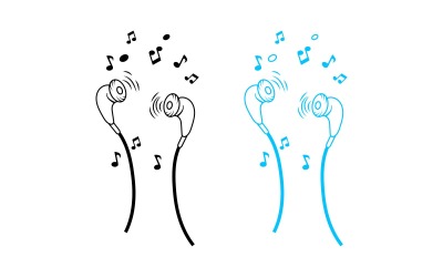Creatief hoofdtelefoonlogo ontwerp
