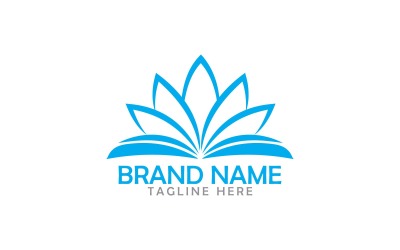 Création de logo créatif de livre de tulipes