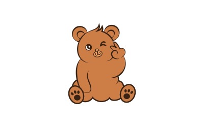 Création de logo ours créatif
