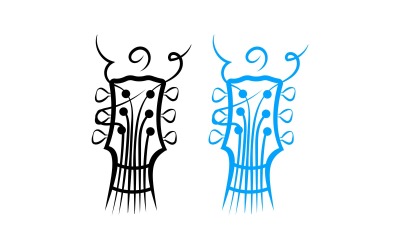 Creative Guitar Head Logo Design