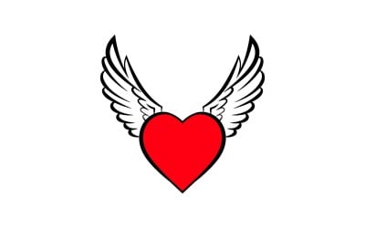 Creative Heart with Wings Logo Design