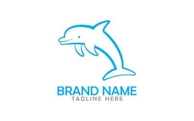 Diseño de logotipo creativo de delfines.