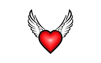 Heart with Wings Logo Design