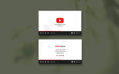 Youtube Business Card Template