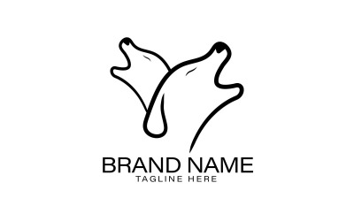 Design Criativo de Logotipo de Cachorro - Marca
