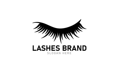 Design criativo do logotipo da marca Lashes