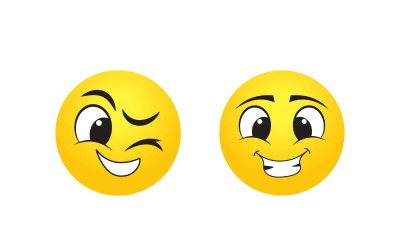 Schattig Smiley Emoji-logo ontwerp
