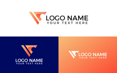 Design de logotipo abstrato de marca vetorial