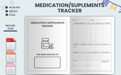 Vitamin-Tracker, Nahrungsergänzungsmittel-Tracker, Vitaminliste, Vitaminprotokoll, Gesundheits-Tracker, Wellness-Planer