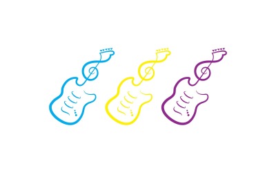 Yaratıcı Gitar Logo tasarımı - Marka