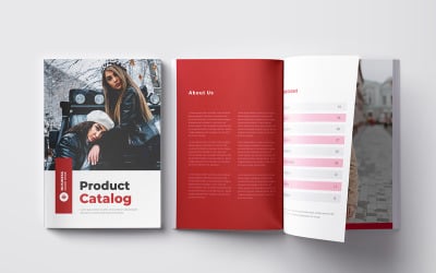 Layout de catálogo de produtos e modelo de catálogo