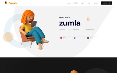 Modello HTML5 dell&amp;#39;agenzia di marketing Zumla