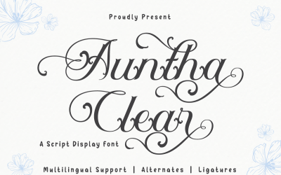 Tante Clear | Skriptschriftart