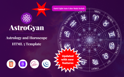AstroGyan - HTML 5-шаблон астрологии и гороскопа