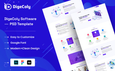 Digecoly Software PSD-sjabloon