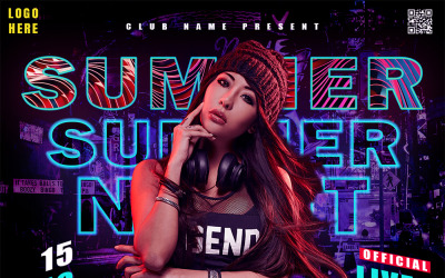 活动之夜夏季派对传单设计