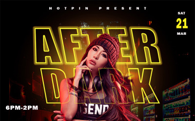 适用于任何俱乐部活动的 DJ 夜总会派对传单。