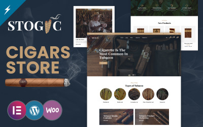 Stogic – тема WooCommerce Elementor для магазину сигар і тютюну