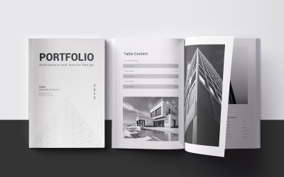 Architectuur interieur portfolio sjabloonontwerp