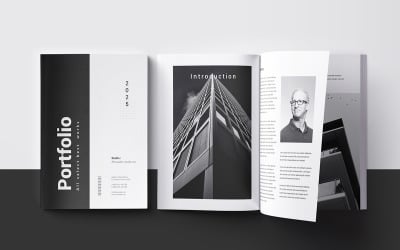 Architektur-Portfolio-Layout-Vorlagendesign