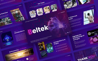 Beltek – AI Tech bemutató PowerPoint sablon
