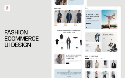 Diseño de interfaz de usuario de comercio electrónico de moda