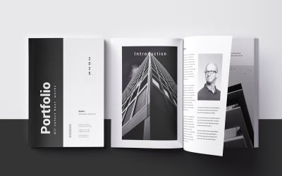 Diseño de plantilla de diseño de portafolio de arquitectura