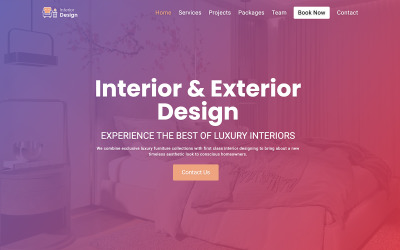 Intex - Modèle de site Web pour studio de design d&amp;#39;intérieur et d&amp;#39;extérieur