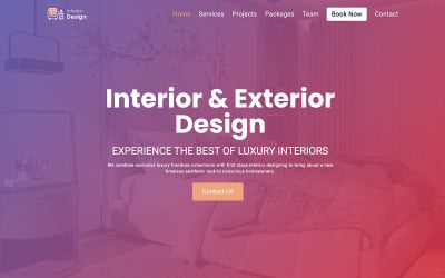 Intex - Šablona webových stránek Studio Design interiéru a exteriéru