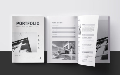 Modernes Portfolio-Vorlagen-Layout-Design