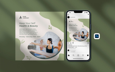 Publicaciones de Instagram - Plantilla de publicaciones de Instagram de meditación simple