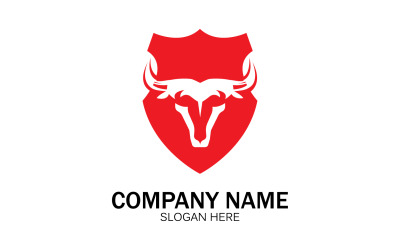 Animal Bull head icon logo vector v28