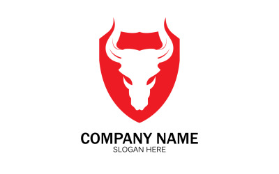 Animal Bull head icon logo vector v42