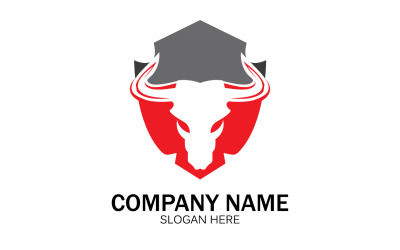 Animal Bull head icon logo vector v44