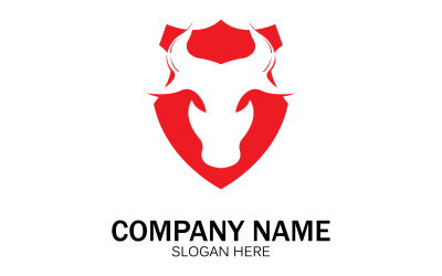 Animal Bull head icon logo vector v48