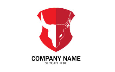 Animal Bull head icon logo vector v8